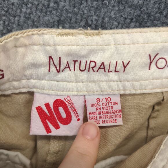 NOBO No Boundaries Womens Pleated Chino Shorts Tan Size 9/10 Pockets Cotton - Picture 11 of 11